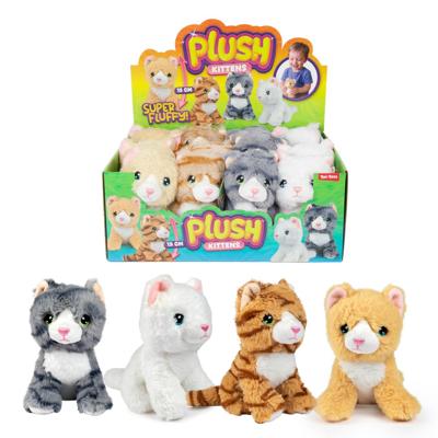 Pluche kat -Kitten- 15cm 4ass