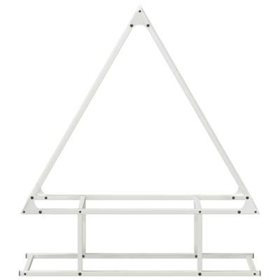 VidaXL Brandhoutrek 80x25x90 cm koudgewalst staal wit