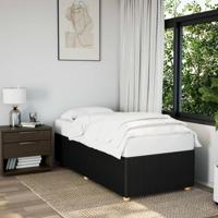 Bedframe zonder matras 90x200 cm stof zwart - thumbnail
