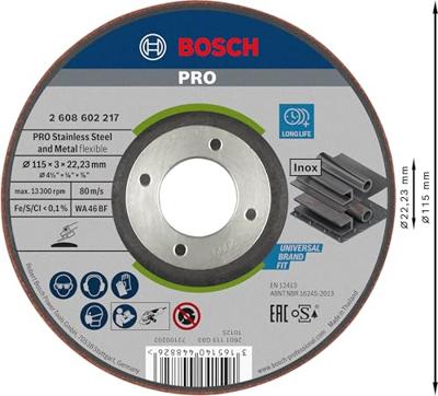 Bosch Accessories 2608602217 2608602217 Afbraamschijf recht 115 mm 1 stuk(s) Staal Bosch Accessories 2608602217 2608602217 Afbraamschijf recht 115 mm 1 stuk(s) Staal