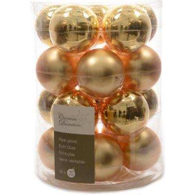 20 kerstballen licht goud glans 60 mm KSD - Ksd