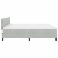 Boxspringbed met Matras met matras Lichtgrijs 200 x 200 cm Stof - thumbnail