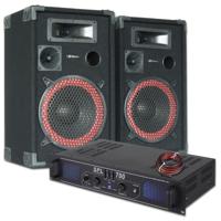 SkyTec DJ PA Luidspreker en Versterker combinatie 700W - thumbnail