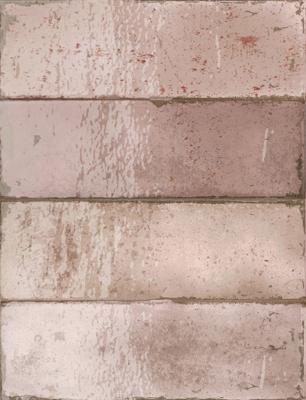 Wandtegel visgraat roze Estudio Amazonia 20x6,5cm coral glans