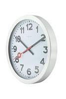 NeXtime ne-3999ar wandklok dia. 35 cm, geborsteld aluminium, 'station' - thumbnail