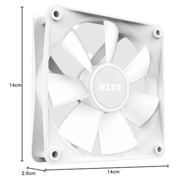 NZXT F140 Core - 140mm RGB Fan - Single - White NZXT F140 Core - 140mm RGB Fan - Single - White