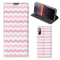 Sony Xperia L4 | Hoesje met Magneet | Waves Roze - thumbnail