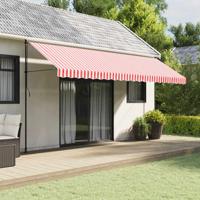 VidaXL Vervangingsdoek voor luifelrok gestreept 5 m rood en wit - thumbnail