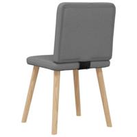 Eetkamerstoelen 6 st stof donkergrijs - thumbnail