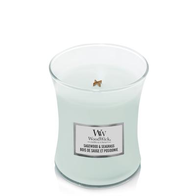WoodWick sagewood & seagrass medium candle