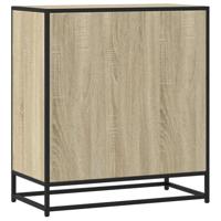 Dressoir 68x35x76 cm bewerkt hout en metaal sonoma eikenkleur - thumbnail