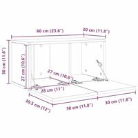 Tv-meubelset 4 pcs Zwart eiken Medium 30 x 60 x 30.5 cm - thumbnail