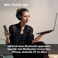 SONY WH-1000XM6 Vlaggenschip Noise Cancelling Over-Ear Draadloze Bluetooth Hoofdtelefoon, Handtekening Hi-Res Geluid, Comfort, Opvouwbaar Ontwerp, Duurzame Etui, 30 HR Batterij, iOS & Android - Blauw - thumbnail