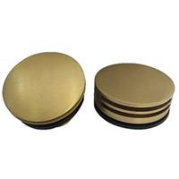 Wiesbaden Knop/plug Badoverloop Inclusief Badvulfunctie Rond Geborsteld Messing Goud - thumbnail