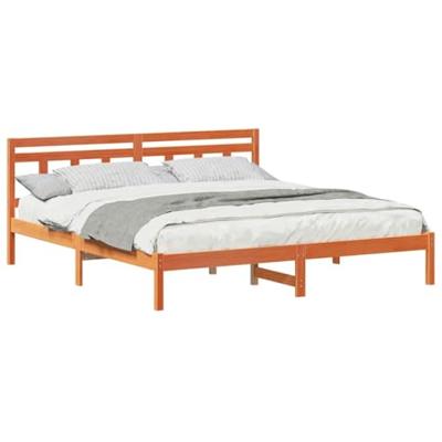 Bedframe met hoofdeinde Bruin Grenenhout