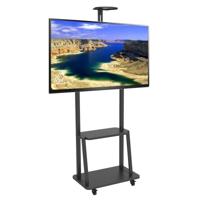 Techly ICA-TR33 flat panel vloer standaard 177,8 cm (70 ) Draagbare flatscreen vloerstandaard Zwart - thumbnail