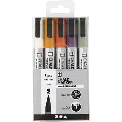 Creativ Company Krijt markers pastelkleuren, 5st.