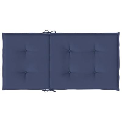 VidaXL Stoelkussens 6 st lage rug stof marineblauw