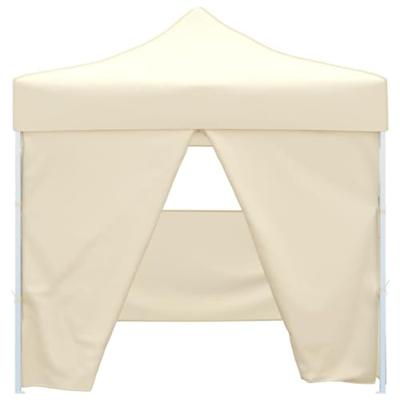 Vouwtent met 4 zijwanden 3x3 m creme