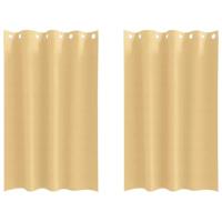 VidaXL Zwart-out gordijnen met ringen 2 pcs beige 175 x 140 cm - thumbnail