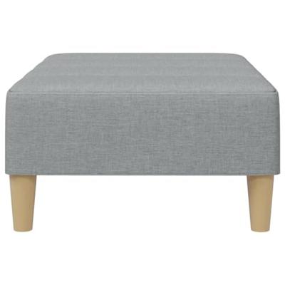 Voetenbank 77x55x31 cm stof lichtgrijs