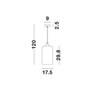 Lyora HanglampSavaz chroom glas Ø 17,5 x 29,8cm - 9726481 - thumbnail