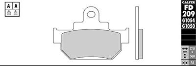 GALFER bremsbelag "fd209" brake pad fd209 g1054 organic standrd