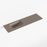 MONDIAZ EDEN Smoke solid surface inleg wastafel voor toiletmeubel 80cm. Positie wasbak links - thumbnail