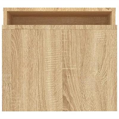 Salontafelset 100x48x40 cm bewerkt hout sonoma eikenkleurig Salontafelset 100x48x40 cm bewerkt hout sonoma eikenkleurig