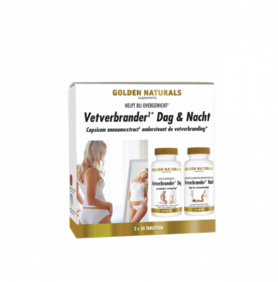 Golden Naturals Golden Naturals Vetverbrander Dag & Nacht 2 X 30 (60tb) Golden Naturals Golden Naturals Vetverbrander Dag & Nacht 2 X 30 (60tb)
