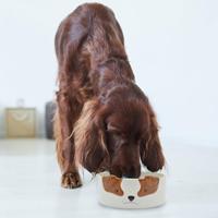 Honden voerbak met hondengezicht - thumbnail