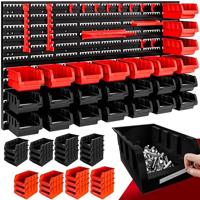Gereedschapswand Zwart Rood 43-delig Stapelboxen - thumbnail