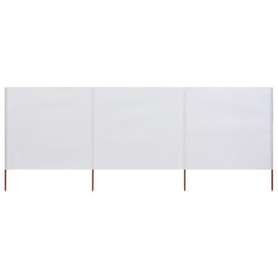 VidaXL Windscherm 3-panelen 400x80 cm stof zandwit