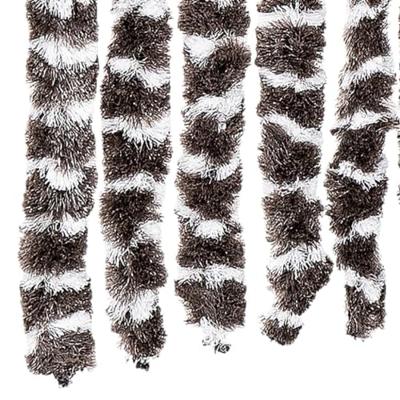 Vliegengordijn 118x220 cm chenille bruin en wit - thumbnail