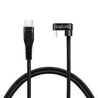 LogiLink USB-kabel USB 2.0 USB-C stekker 1.00 m Zwart CU0190 - thumbnail