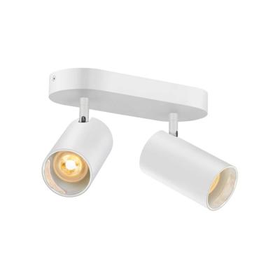 SLV 2-lichts opbouwspotAsto Tube wit - 2x GU10 - 1006426