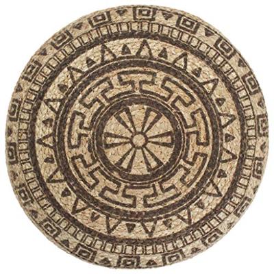 Poef handgemaakt 45x30 cm jute bruin