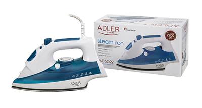 Adler AD 5022 Droog- & stoomstrijkijzer Keramische zoolplaat Paars, 2200 W