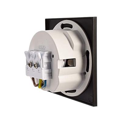 Deko Light Abdeckung eckig schwarz Auge für Alwaid 930493 Afdekking Zwart