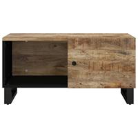 Salontafel 80x50x40 cm massief mangohout en bewerkt hout - thumbnail