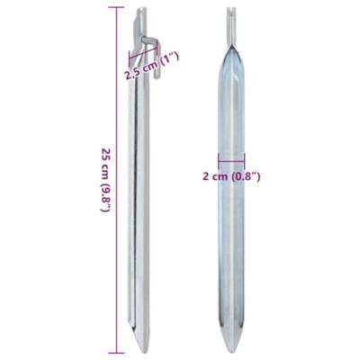 Tentharingen 24 st V-vormig Ø20 mm 25 cm gegalvaniseerd staal