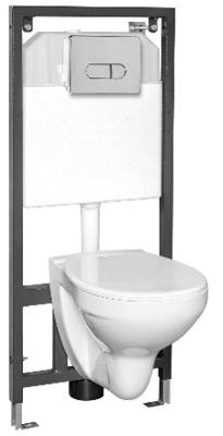 Kerra K-50 Slim toiletset met Sydney toilet, Rossa toiletzitting en Pacific drukplaat chroom Kerra K-50 Slim toiletset met Sydney toilet, Rossa toiletzitting en Pacific drukplaat chroom