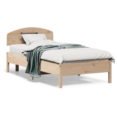 Bedframe zonder matras massief grenenhout 75x190 cm