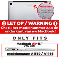 Lunso MacBook Air 13 inch (2010-2017) cover hoes - case - Glanzend Zwart - thumbnail