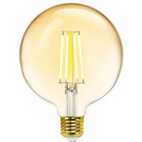 Slimme LED Lamp G125 - 6W E27 - Wifi en Bluetooth - Kleur Aanpasbaar - Amber Glas - thumbnail