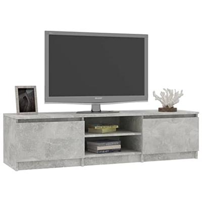 Tv-meubel 140x40x35,5 cm bewerkt hout betongrijs