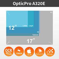 Plustek OpticPro A320E Flatbedscanner A3 800 x 800 dpi USB-A 2.0 Document - thumbnail
