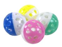 Kattenspeelgoed blisterpak a 4 bal met bel zwaar model Speelplezier-kat Gebr. de Boon - Gebr de boon - thumbnail