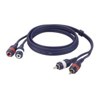 DAP FL27 tulpkabel 2x RCA male naar 2x RCA female 3m - thumbnail