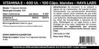 Vitamin E 400IU Haya Labs 100softgels - thumbnail